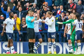 Referee Rob Jones rules out Blackburn Rovers’ goal for a handball