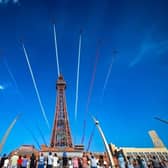 The Red Arrows in the skies above Blackpool