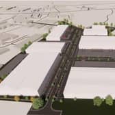 The proposed industrial park could house 12 warehouses (Image: Fletcher Rae Architects).
