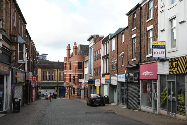 The scene is Orchard Street in Preston city centre on Monday morning.