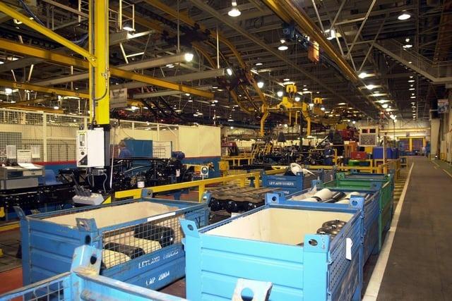 The factory floor at Leyland Trucks in 2002