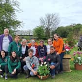 Matthew (front right) and his team of tulip festival helpers and charity volunteers