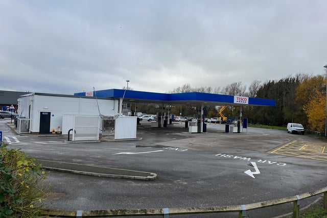 The petrol station is fully open as well. Prices were not advertised on a board outside the forecourt.