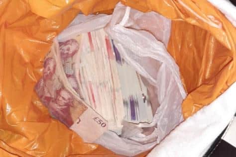 Cash seized during Operation Highgate (Credit: Lancashire Police)