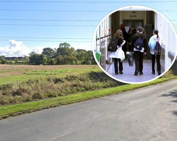The site off Sandy Lane where a new secondary school is planned - but will it ever come to pass? (main image:  Google)