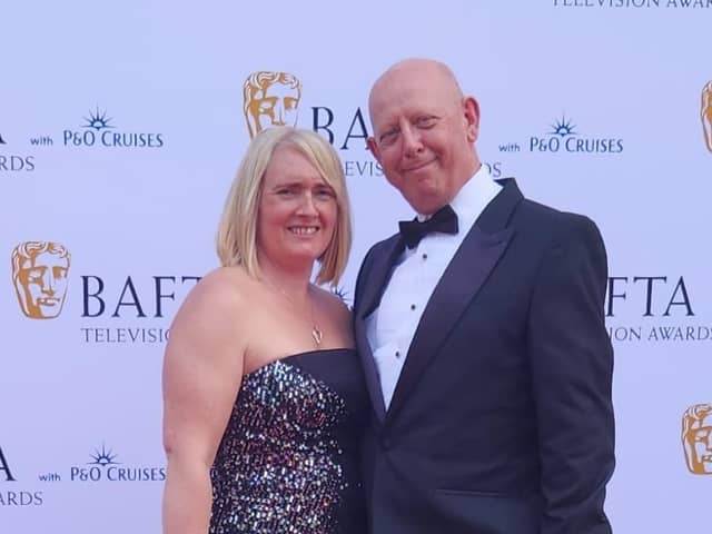 Graham and Donna Slade from Burnley, attended the BAFTAs on Sunday night after winning a competition