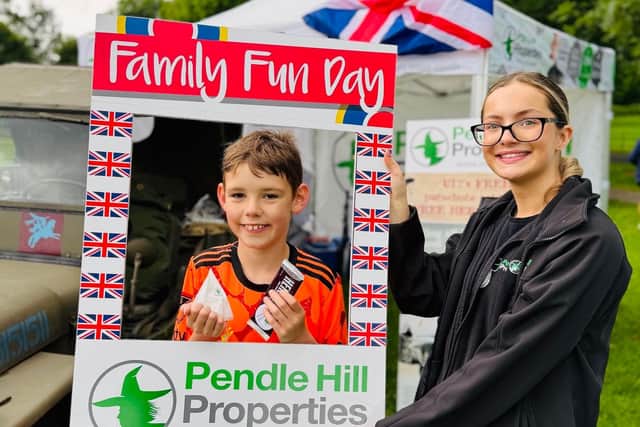 Pendle Hill Properties handed out hundreds of Hershey's bars and toy parachutists at the event