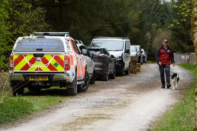 Mountain Rescue help for the the search of Katie Kenyon at Gisburn Forest. Photo: Kelvin Stuttard