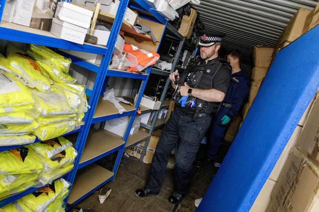 Items included clothes, drugs and illicit tobacco (Credit: Greater Manchester Police)