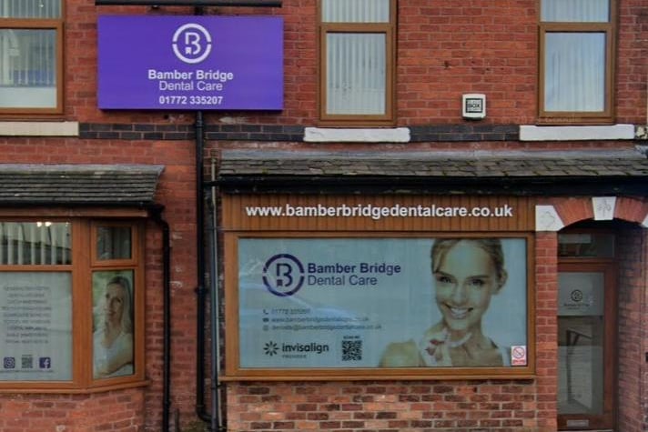 Bamber Bridge Dental Care on Station Road, Bamber Bridge, has a 4.9 out of 5 rating from 114 Google reviews