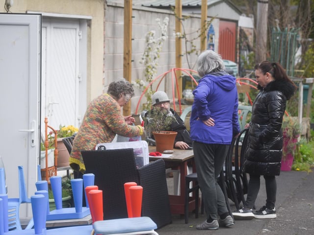 A group of residents have created a community garden in their alleyway called Strawberry Gardens