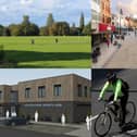 Plans to scrap a revamp of Ashton Park (bottom left) could either save or sink most of Preston's other Levelling Up Fund projects - which include (clockwise from top left) improvements to Moor Park, a facelift for Friargate South and a new cycle lane for Queen Street and Avenham Lane