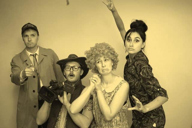 Dylan, Sam, Leah and Dominika in rehearsals for 'Feeling Haunted?'