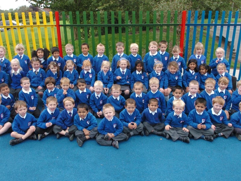 Reception class children from Sherwood Primary school in Fulwood