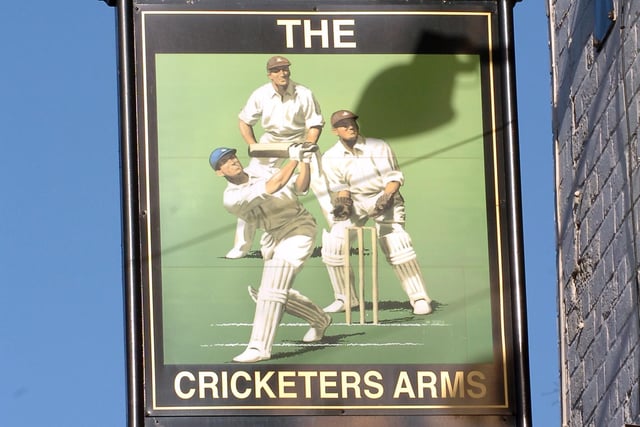 The sign outside The Cricketers Arms needs no explanation as it was a sporting name given to the pub, due to its close proximity to cricket pitches at Preston Cricket Club