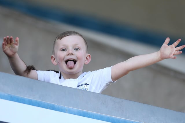 A Preston North End fan enjoys his day out at The Den