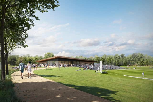 An artist's impression of the planned new cricket facility in Farington
