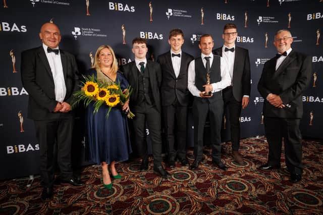 Last year’s winners of  BIBAs Global Business of the Year: Barnacre-based Hoofcount