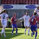 Action from the Coasters' defeat at Dagenham and Redbridge (photo: AFC Fylde/Steve McLellan)