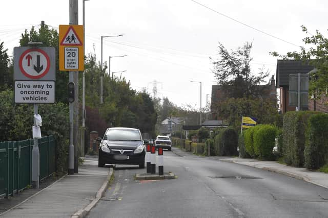 The previous traffic-calming scheme on Woodplumpton Road relied on priority-controlling chicanes and speed humps