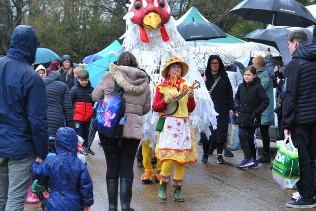 Even Plucky the chicken showed up!
