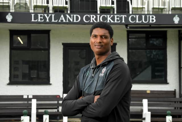 Leyland's South African fast bowler Kerwin Mungroo (photos: Neil Cross)