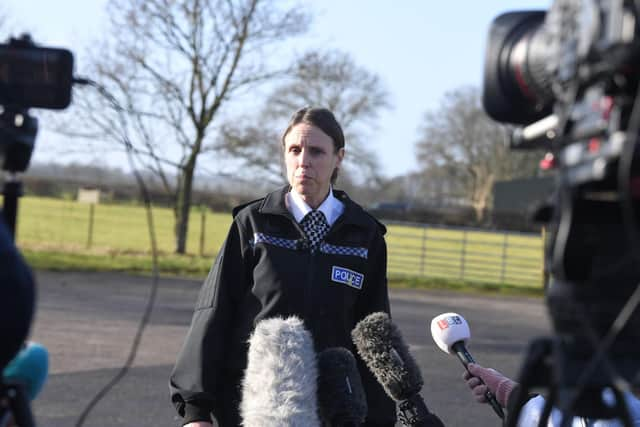 Superintendent Sally Riley speaks to the media in St Michael's