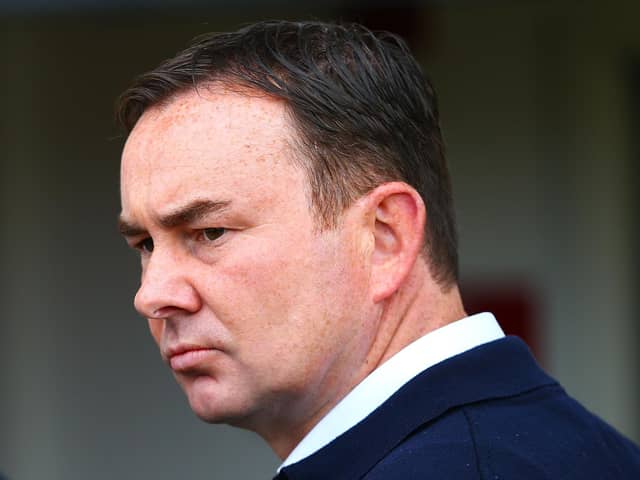 Derek Adams saw his Morecambe players reach round two of the FA Cup Picture: Jack Taylor