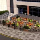 How the beer garden would have looked (Image: JD Wetherspoons).