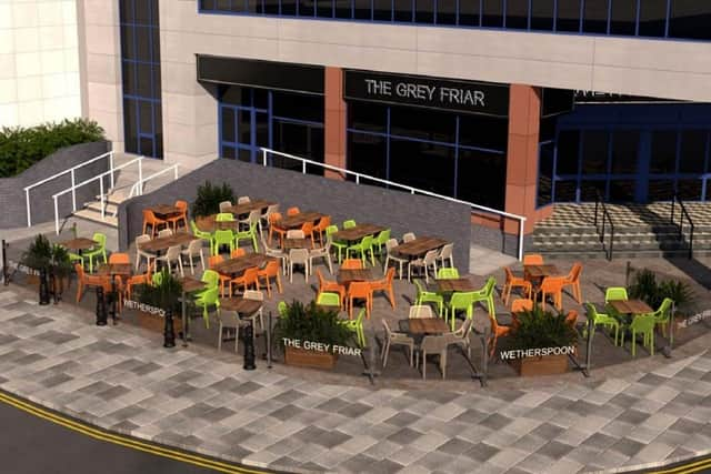 How the beer garden would have looked (Image: JD Wetherspoons).