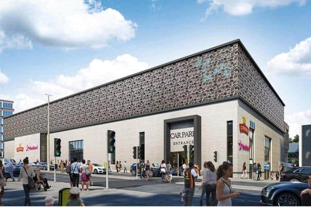 The new leisure complex as seen from the top of Orchard Street
