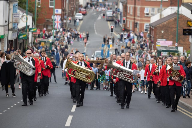 Musical accompaniment is always a key part of the Kirkham and Wesham Club Day procession