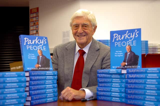 Michael Parkinson at his book signing at Kirkham Grammar School in 2021