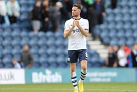 Preston North End's Alan Browne is dejected at the final whistle.