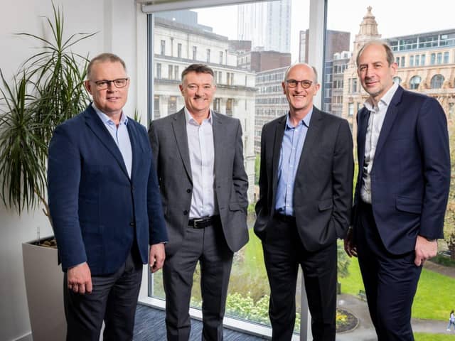 Neil Lloyd, CEO Lawfront, Simon Wallwork and Chris Bishop from Slater Heelis, Axel Koelsh, CO