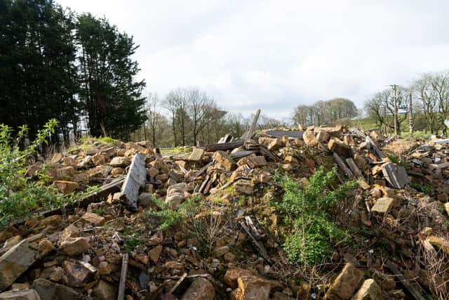 How the Punch Bowl Inn looked one month since sentencing and an order to rebuild on April 8