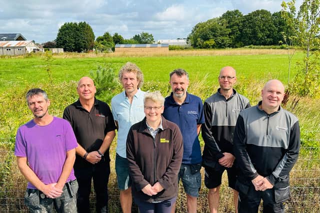 LtoR Mark Haworth (MJH Joinery), Paul Bimpson (Reverse Engineering), Andy Walsh (Rustic Tubs), Sarah Woodhams (Made Smarter), Steve Hill (Surefit), Lee Ellis and Mike Cripps (C&E Aluminium Systems)