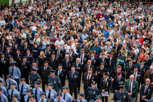 Members of the armed forces joined the public at the special ceremony