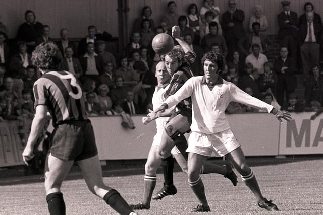 In the mid-1970s PNE wore a kit of white shirts, white shorts and blue socks