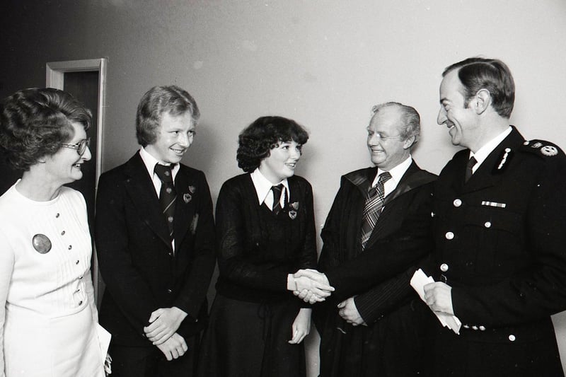 A prize giving day event takes place at Tulketh High School,Preston
September 1978