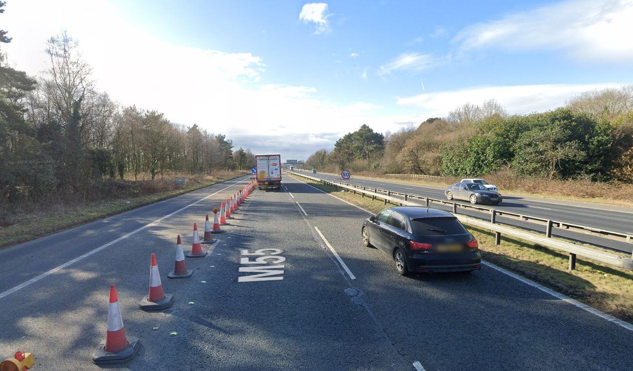 Driver believed to have fled scene of car crash on M55 prompting police ...