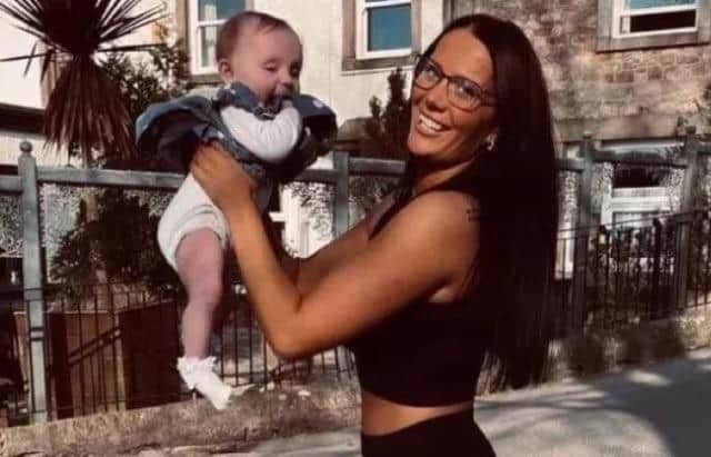 Kiena Dawes with her baby girl shortly before her tragic suicide in July 2022