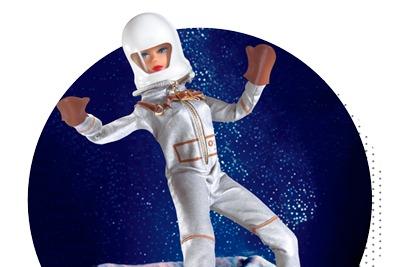 In 1965, Barbie went galactic four years before man landed on the moon.  Dressed in a cool space suit and helmet, she showed girls they could reach for the stars.