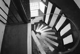 A spiral staircase at the hall in Carnforth which can be explored during the ghost hunt.