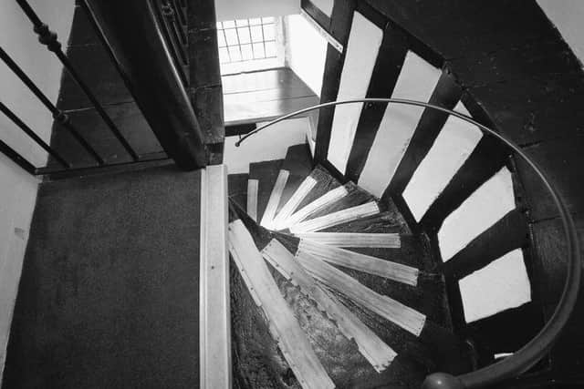 A spiral staircase at the hall in Carnforth which can be explored during the ghost hunt.