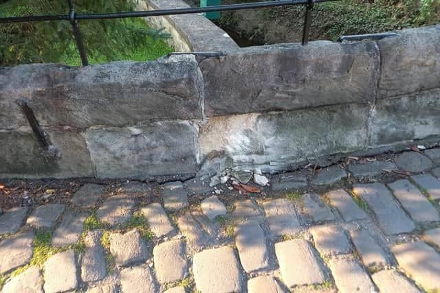 Croston Town Bridge, which is more than 300 years old, was hit by a tractor last Sunday. A witness saw the tractor hit the bridge, which also ripped off one of the old cast iron supports holding the stonework together and part of the stonework has been broken off