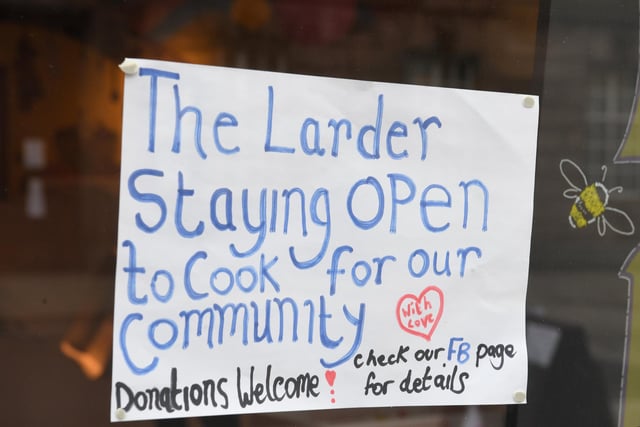 Some places, like The Larder in Preston remained open to cook for the community