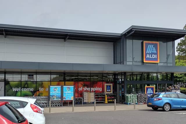 The Aldi store at Wesham where Tony did his shopping