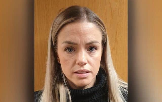 Michael Hillier, 39, alleges he and girlfriend Rachel Fulstow, 37 - pictured - plotted the attack on Liam Smith, 38, after she told him the electrician raped her at a hotel in 2019.(Picture by GMP)