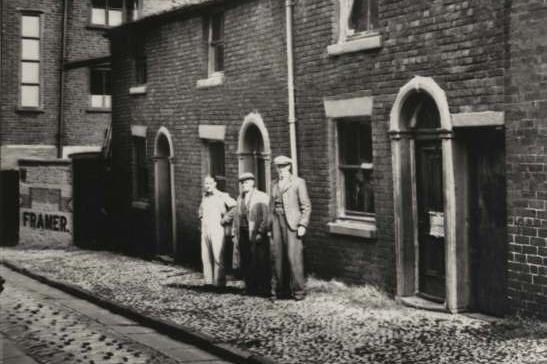 Cotton Court, just off Church Street, Preston, pictured in 1939. This part of the complex was demolished in 1942